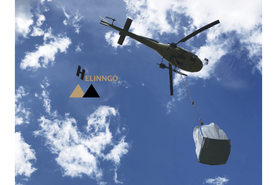 HELINNGO, big bag homologué pour le levage et le transport de charges par hélicoptère